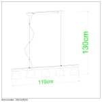 POSSIO Lampa wisząca E14 Taupe 03413/05/41 Lucide - zdjęcie dodatkowe 4
